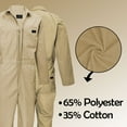 thumbnail image 2 of ACTIVE UNIFORMS Overall Workwear Men Long Sleeve Coveralls (Khaki, Large), 2 of 7
