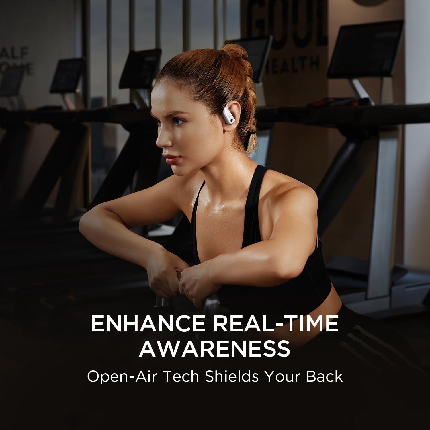 1MORE Fit S50 Open-Ear Wireless Earbuds with Charging Case, 38H Playtime, Silver