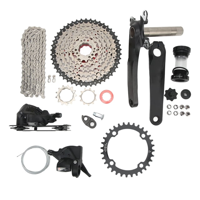 Kit de cambio de bicicleta con volante ligero de 8 velocidades de 46 dientes y cadena de cambios, desviador trasero para bicicletas de carretera y montaña, placa dentada de 32 dientes.