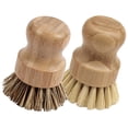 thumbnail image 5 of IBASETOY 2Pcs Kitchen Pot Brush with Wood Handle Heavy Duty Scrub Brush for Dish Washing Assorted Color, 5 of 8