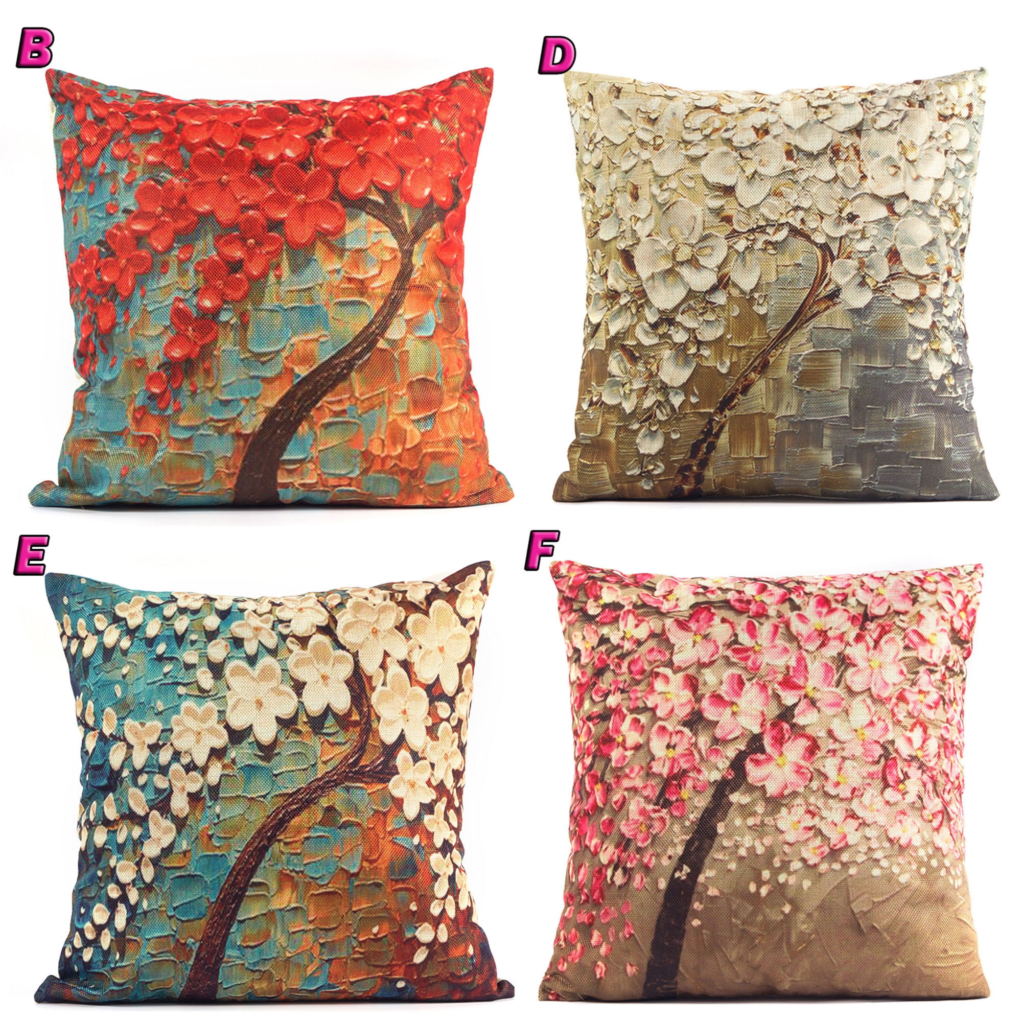 NK Set of 4 Decorative Pillow Case Cushion Cover Clearance 18x18 inch