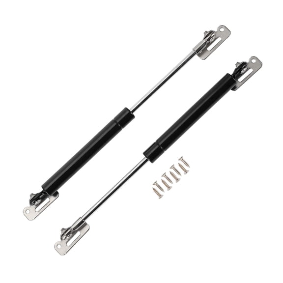 Unique Bargains 2 Set 24lb/110N/11kg 10inch/245mm Lift Supports Struts Black for Car Truck RV