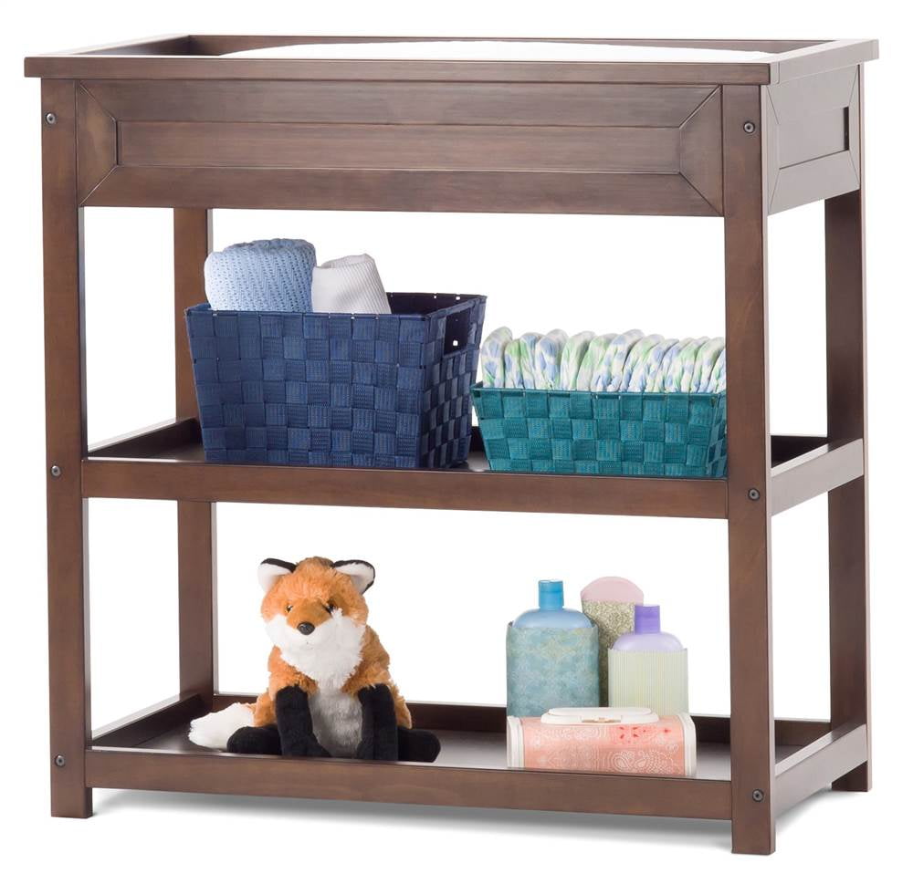 Child Craft Abbott Changing Table with Safety Strap Rich Walnut