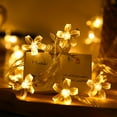 thumbnail image 6 of Zukuco Fairy Flower String Lights, 10Ft 20 LED Cherry Blossom Xmas Easter Tree Indoor Decorations, Aesthetic Bedroom Home Wedding Party Birthday Decorative Light (Warm White), 6 of 9