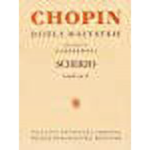 Scherzo in B Flat Minor for Piano: Chopin Complete Works (Paperback) by Frederic Chopin, Ignacy Jan Paderewski