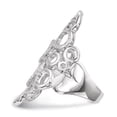 thumbnail image 3 of Sterling Silver Rhodium-plated Polished & Textured Circles Ring QR6589, 3 of 5