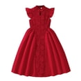 thumbnail image 3 of Tfken Girls Dresses Soft Comfy Holiday Travel Girls Tutu Dresses A Line Floral Decoration Party Fashion Toddler Cute Clothes Size 9 Years, 3 of 5