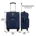 Jetstream 20inch Softside Rolling Spinner Upright Carryon Luggage