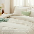 thumbnail image 3 of Juego de edredón Bedsure, tamaño king, beige claro, 3 piezas, 3 of 7