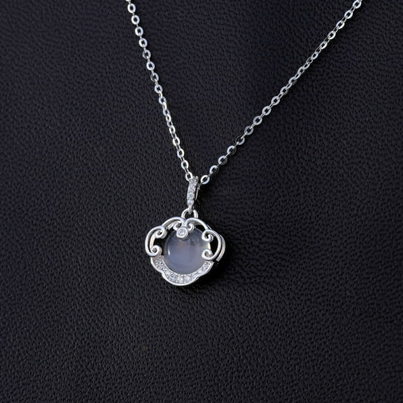 MELANO 925 Sterling Silver Italian Trending Diamond Pendant Chain Necklace