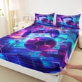 thumbnail image 3 of Manfei Video Game King Sheet Set,Purple Football Console,4-Piece, 3 of 7