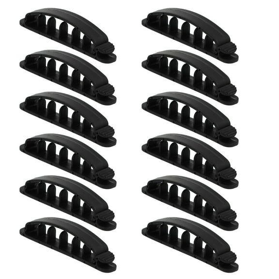 SHINYPASING 12Pcs Neat and Orderly Wire Organizer for Home Organization 3.5x0.6x0.9in