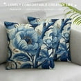 thumbnail image 3 of PRATYUS Chinoiserie Pillow CoversVintage Floral Cushion Cover Blue Indigo and White Asian Pillow Case Accent Toss Pillowcase Rustic Decor for Couch Sofa Bed Car  12x12in, 3 of 5
