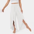 thumbnail image 3 of Pantalones Pantalones de playa para mujer Pantalones de verano de estilo casual Traje diario de ajuste holgado (Blanco M) Ygjytge Blanco T M para Mujer, 3 of 7