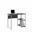Mainstays Basic Metal Student Computer Desk, True Black Oak