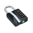 thumbnail image 3 of Uxcell 3" Long 4 Digit Combination Padlock, Zinc Alloy Resettable Security Combination Lock, Black, 3 of 5