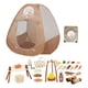 thumbnail image 4 of Juego de equipo de acampada para niños de 34 piezas, desarrollo de fogata al aire libre con tienda de campaña, juguete para interior y exterior,, 4 of 9