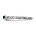 thumbnail image 3 of Sterling Silver Stackable Expressions Created Emerald Two Stone Ring - Size 8, 3 of 3