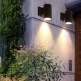 thumbnail image 2 of Lámpara de pared exterior Hotel Villa club Lámpara de pared exterior de doble cabezal superior e inferior Lámpara de pared de aluminio de un solo cabezal redondo, 2 of 5