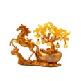thumbnail image 4 of Estatua de caballo del árbol del dinero del Feng Shui Decoración del Año Nuevo chino Decorativa china Oro, 4 of 8