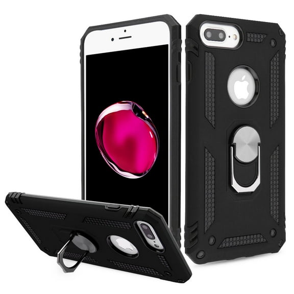 Armor Ring Finger Loop Hybrid Case for iPhone 8 Plus / 7 Plus / 6S Plus / 6 Plus - Black