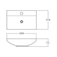 thumbnail image 2 of American Imaginations AI-28410 23.8 in. Rectangle Above Counter White Vessel for 1 Hole Center Drilling, 2 of 3