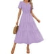 thumbnail image 1 of Vestido ZESICA casual de verano a media pierna para mujer, color morado, talla M, 1 of 4