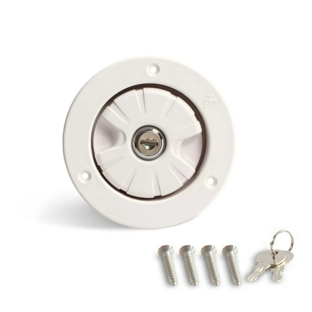 Couvercle de Trappe de Remplissage d'Eau Fraîche pour VR avec Clés, Pièce d'Entrée, Filtre Verrouillable pour Bateau, Caravane, Remorque, Caravane, Accessoires, Matériau Durable
