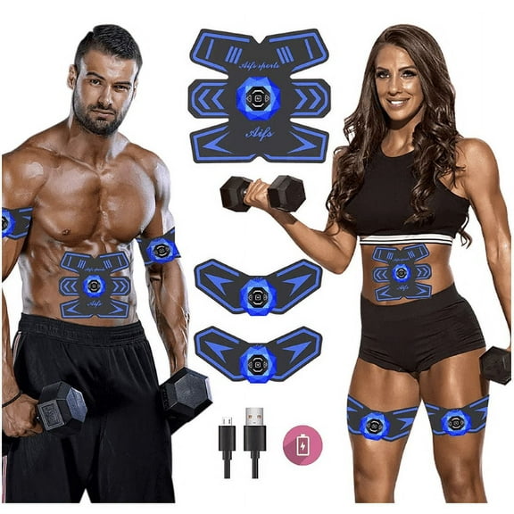 Abs Stimulator Ab Stimulator Rechargeable Abs Stimulator for Men Women Abdominal Work Out Abs Power Fitness Abs Muscle Training Workout Equipment Portable