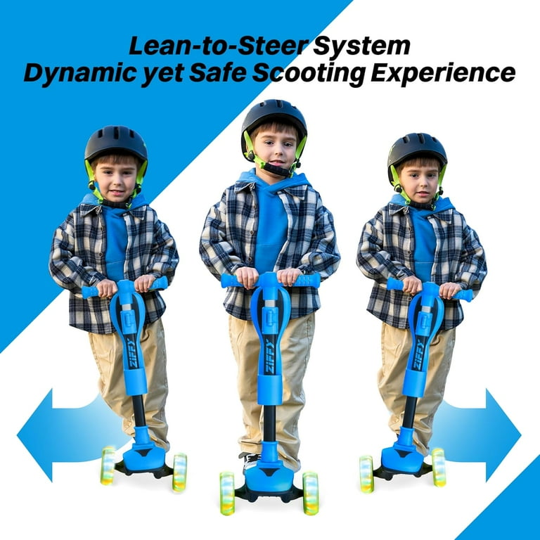 ZIFFY 2-in-1 Toddler Scooter with Seat, 3 Wheel LED Lights Kids