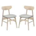 thumbnail image 1 of Gymax 2PCS Dining Chair Fabric Upholstered Kitchen Armless Chairs w/Rubber Wood Legs, 1 of 7