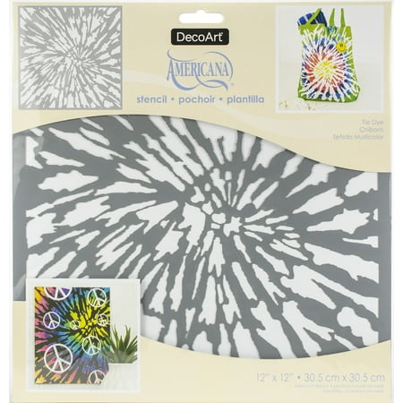 UPC: 0766218074836 | Americana Mixed Media Stencil 12 X12 -Tie Dye