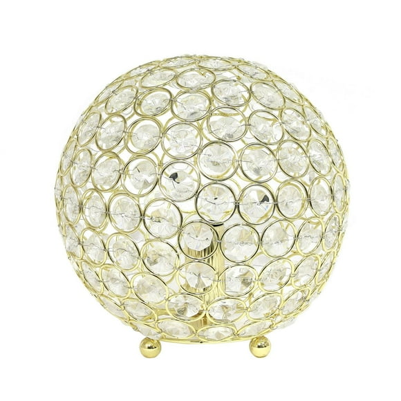 Lampe de table Elegant Designs à paillettes boule de cristal de 10 pouces