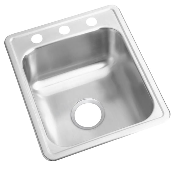Dayton Stainless Steel 25" x 19" x 6-5/16", Equal Double Bowl Drop-in Sink, 3 Hole