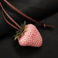 thumbnail image 4 of 3D Big Strawberry Bag Charms - Cute Purse Tote Handbags Keychain Fruit Accessories - Design Birthday Gift for Women, 4 of 6