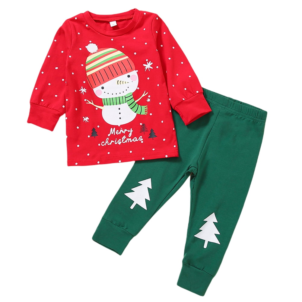 Details about   Toddler Kids Baby Girl Cute Shirt Tops+Pants Pajamas Sleepwear Christmas Outfits 