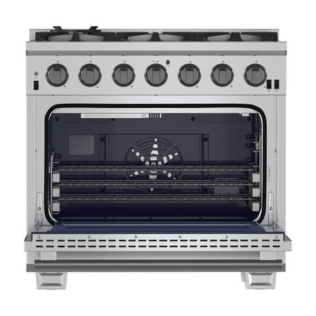 Forno Appliances - Capriasca Alta Qualita 5.36 Cu. Ft. Freestanding Single Oven Gas Range with Convection Oven - Stainless Steel