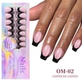 thumbnail image 6 of 150Pcs Black French Tip Press On Nails Short Coffin Artificial Acrylic Nails Manicure Nails Art Accessories for Girls, 6 of 8
