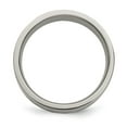 thumbnail image 2 of Titanium Brushed w/Sterling Silver Inlay 8mm Flat Band, 2 of 8