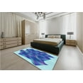 thumbnail image 4 of Ahgly Company Indoor Square Patterned Sapphire Blue Area Rugs, 4' Square, 4 of 6