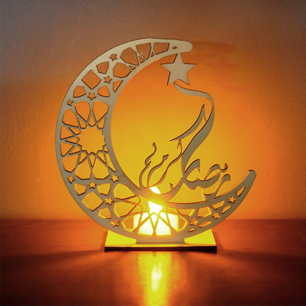 20x Ramadan Eid Decor   Multi Color LED Gold Lantern Light String Muslim Moon 