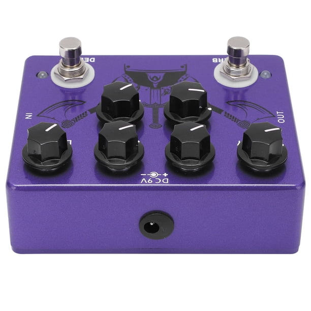 Pedal De Efectos De Guitarra, Pedales De Efectos De Reverberación Retardo Púrpura Para Interpretación