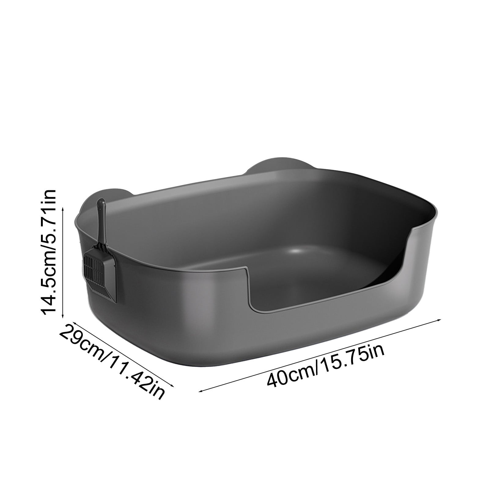 Large Cat Litter Box, Spill-Proof and Semi-Closed Design, Easy to Clean Pet Toilet with Removable Lid, Odor Control, Scratch Proof, Suitable for Large Cats, Kittens, Senior Cats, Indoor Use