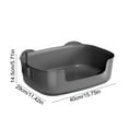 thumbnail image 3 of Gnmfd Large Cats Litter Box Fully Open One Piece Tray with Litter Shovel for Easy Cleaning Adult Cats Semi Open Design for Home Bathroom Pet Supplies Storage Organizer Essentials, 3 of 6
