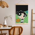 thumbnail image 5 of The Powerpuff Girls Wooden Shaft Hanging Poster Home Decor Poster Wall Art Painting For Living Room Bedroom 12"X18", 5 of 7