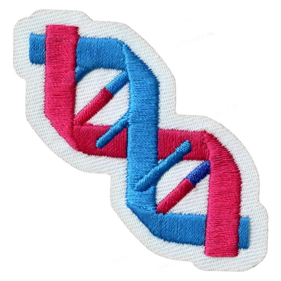 DNA Strand Emoji Embroidered Iron On Patch