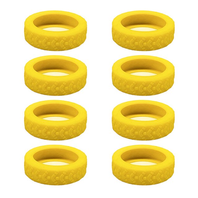 Funda Protectora Silicona para Ruedas 8 Uds. para Mano (amarillo)