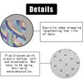thumbnail image 6 of 4PCS Shower Curtain Sets with Rugs, Waterproof Fabric Shower Curtain, Checkered Checkerboard Disco Rainbow Flower Butterfly 70S Retro Cute Abstract Funky Boho Aesthetic Bathroom Decor, 6 of 7