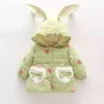 thumbnail image 2 of Vedolay Toddle Baby Girls Winter Coat Long Sleeve Jacket Kids Plush Outerwear Warm Clothes Green,10, 2 of 5