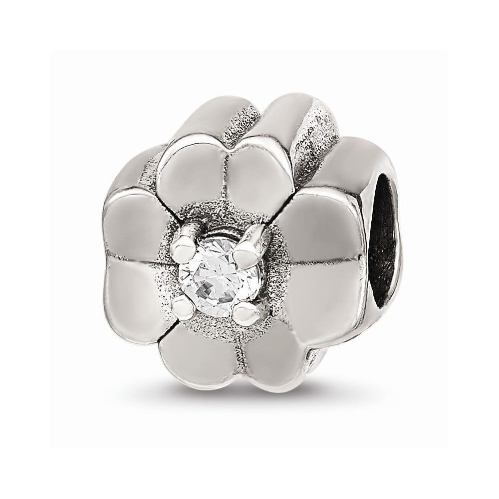 Beautiful Sterling silver 925 sterling Sterling Silver Reflections CZ Bead